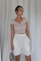 Solid Straight Leg Causal Sport Shorts